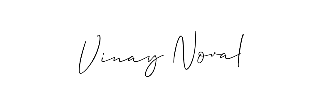 How to make Vinay Noval name signature. Use Allison_Script style for creating short signs online. This is the latest handwritten sign. Vinay Noval signature style 2 images and pictures png