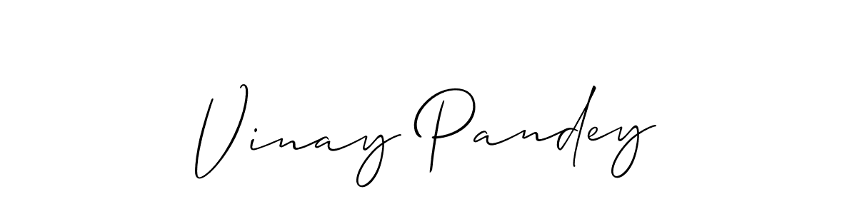 How to Draw Vinay Pandey signature style? Allison_Script is a latest design signature styles for name Vinay Pandey. Vinay Pandey signature style 2 images and pictures png