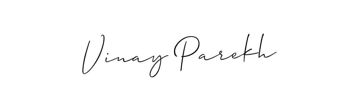 It looks lik you need a new signature style for name Vinay Parekh. Design unique handwritten (Allison_Script) signature with our free signature maker in just a few clicks. Vinay Parekh signature style 2 images and pictures png