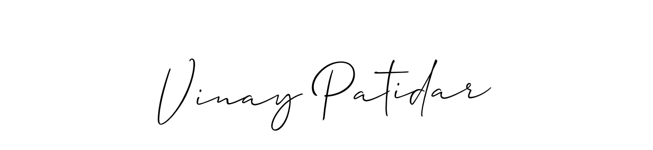 You should practise on your own different ways (Allison_Script) to write your name (Vinay Patidar) in signature. don't let someone else do it for you. Vinay Patidar signature style 2 images and pictures png