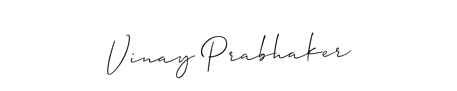 Create a beautiful signature design for name Vinay Prabhaker. With this signature (Allison_Script) fonts, you can make a handwritten signature for free. Vinay Prabhaker signature style 2 images and pictures png