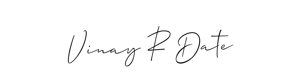 How to make Vinay R Date signature? Allison_Script is a professional autograph style. Create handwritten signature for Vinay R Date name. Vinay R Date signature style 2 images and pictures png