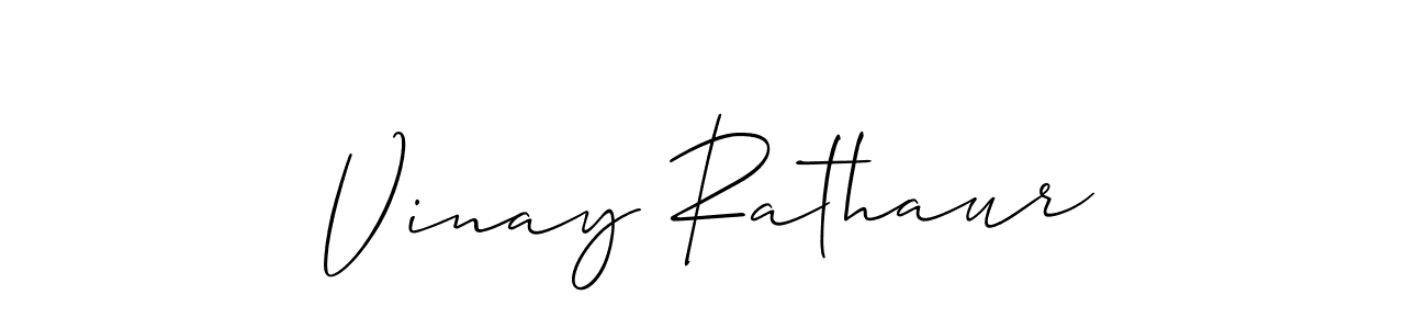 Make a beautiful signature design for name Vinay Rathaur. With this signature (Allison_Script) style, you can create a handwritten signature for free. Vinay Rathaur signature style 2 images and pictures png