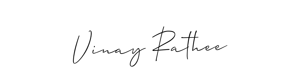 Also we have Vinay Rathee name is the best signature style. Create professional handwritten signature collection using Allison_Script autograph style. Vinay Rathee signature style 2 images and pictures png