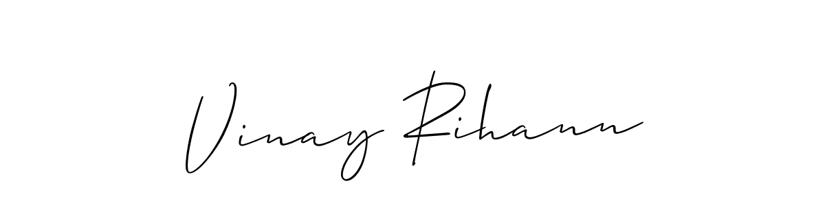Also You can easily find your signature by using the search form. We will create Vinay Rihann name handwritten signature images for you free of cost using Allison_Script sign style. Vinay Rihann signature style 2 images and pictures png
