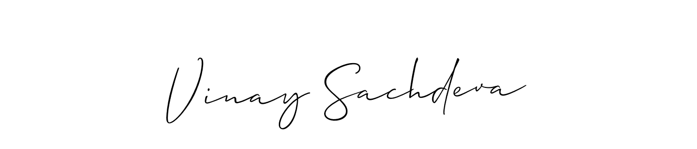 if you are searching for the best signature style for your name Vinay Sachdeva. so please give up your signature search. here we have designed multiple signature styles  using Allison_Script. Vinay Sachdeva signature style 2 images and pictures png