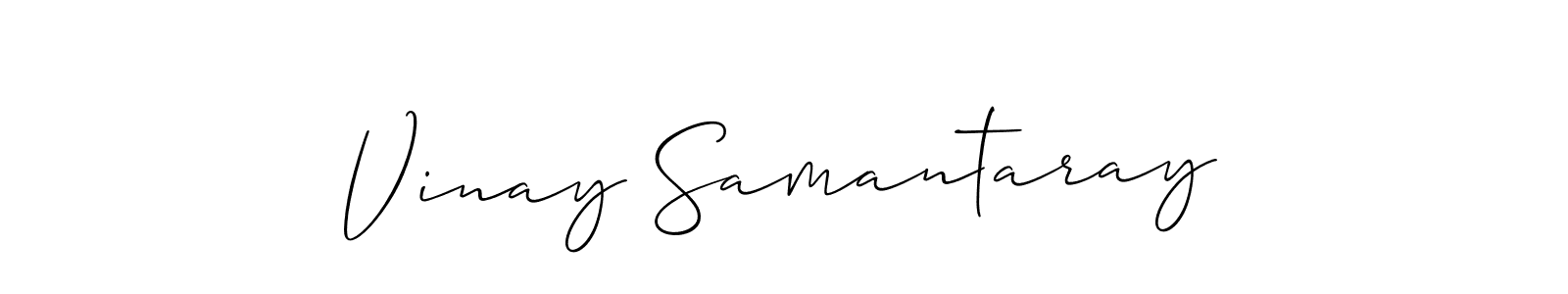 It looks lik you need a new signature style for name Vinay Samantaray. Design unique handwritten (Allison_Script) signature with our free signature maker in just a few clicks. Vinay Samantaray signature style 2 images and pictures png