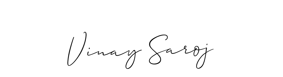 Make a short Vinay Saroj signature style. Manage your documents anywhere anytime using Allison_Script. Create and add eSignatures, submit forms, share and send files easily. Vinay Saroj signature style 2 images and pictures png