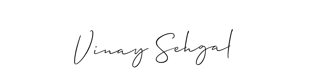 Also You can easily find your signature by using the search form. We will create Vinay Sehgal name handwritten signature images for you free of cost using Allison_Script sign style. Vinay Sehgal signature style 2 images and pictures png