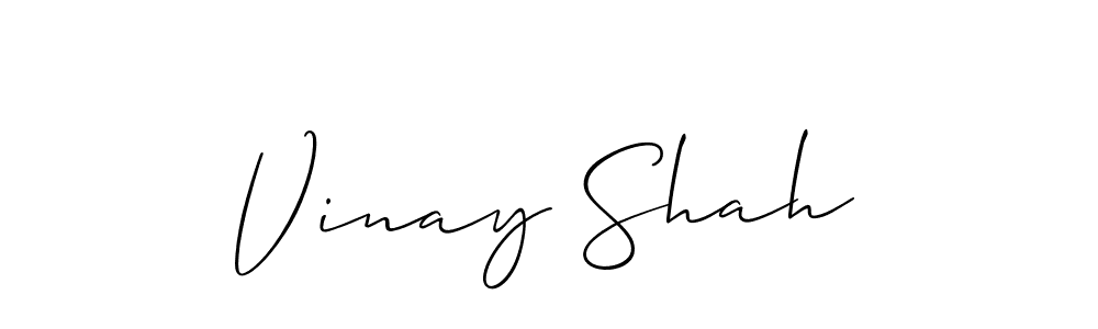 Create a beautiful signature design for name Vinay Shah. With this signature (Allison_Script) fonts, you can make a handwritten signature for free. Vinay Shah signature style 2 images and pictures png