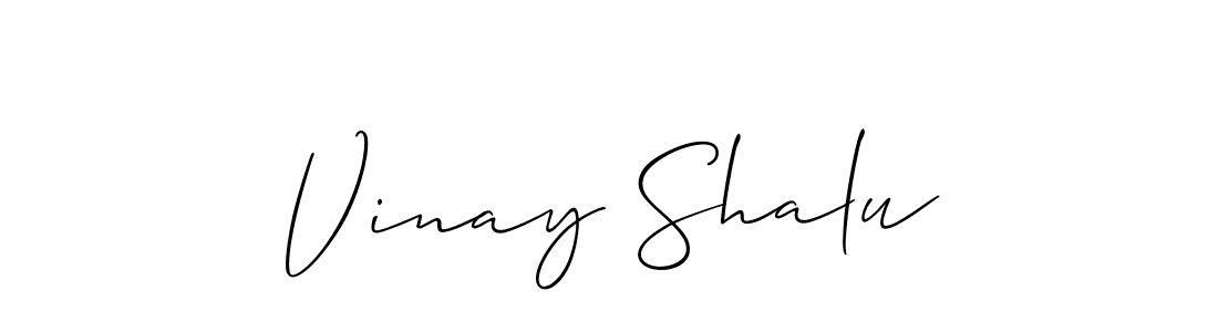 Also You can easily find your signature by using the search form. We will create Vinay Shalu name handwritten signature images for you free of cost using Allison_Script sign style. Vinay Shalu signature style 2 images and pictures png