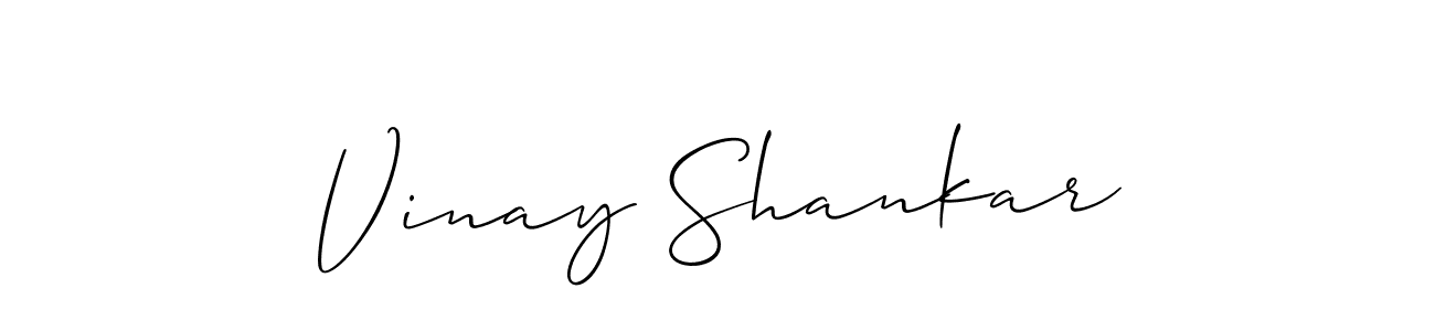 Use a signature maker to create a handwritten signature online. With this signature software, you can design (Allison_Script) your own signature for name Vinay Shankar. Vinay Shankar signature style 2 images and pictures png