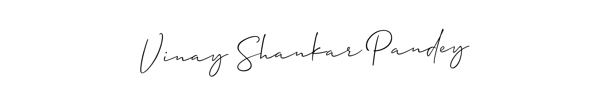 How to make Vinay Shankar Pandey signature? Allison_Script is a professional autograph style. Create handwritten signature for Vinay Shankar Pandey name. Vinay Shankar Pandey signature style 2 images and pictures png