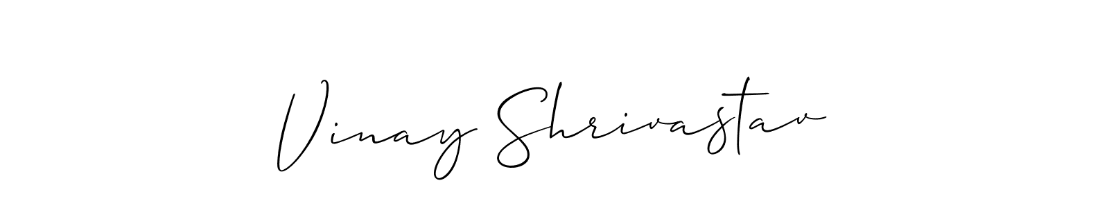 Design your own signature with our free online signature maker. With this signature software, you can create a handwritten (Allison_Script) signature for name Vinay Shrivastav. Vinay Shrivastav signature style 2 images and pictures png