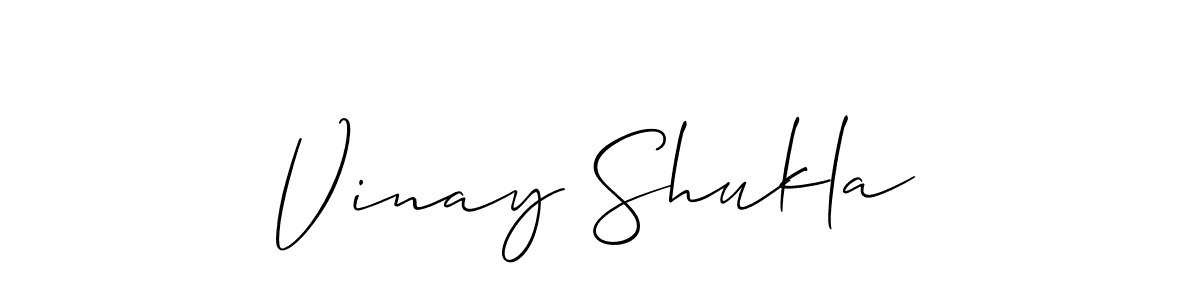 Design your own signature with our free online signature maker. With this signature software, you can create a handwritten (Allison_Script) signature for name Vinay Shukla. Vinay Shukla signature style 2 images and pictures png