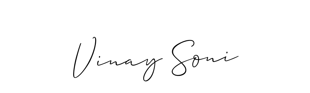 Vinay Soni stylish signature style. Best Handwritten Sign (Allison_Script) for my name. Handwritten Signature Collection Ideas for my name Vinay Soni. Vinay Soni signature style 2 images and pictures png
