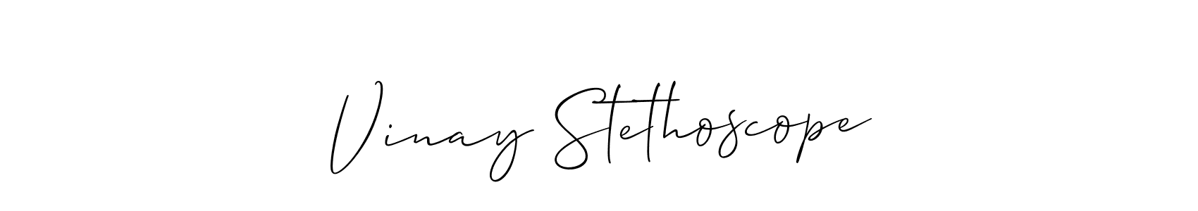 You should practise on your own different ways (Allison_Script) to write your name (Vinay Stethoscope) in signature. don't let someone else do it for you. Vinay Stethoscope signature style 2 images and pictures png