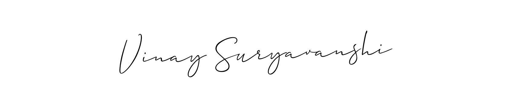 Also we have Vinay Suryavanshi name is the best signature style. Create professional handwritten signature collection using Allison_Script autograph style. Vinay Suryavanshi signature style 2 images and pictures png