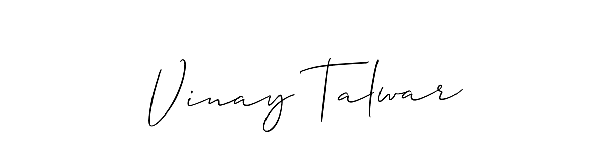 It looks lik you need a new signature style for name Vinay Talwar. Design unique handwritten (Allison_Script) signature with our free signature maker in just a few clicks. Vinay Talwar signature style 2 images and pictures png