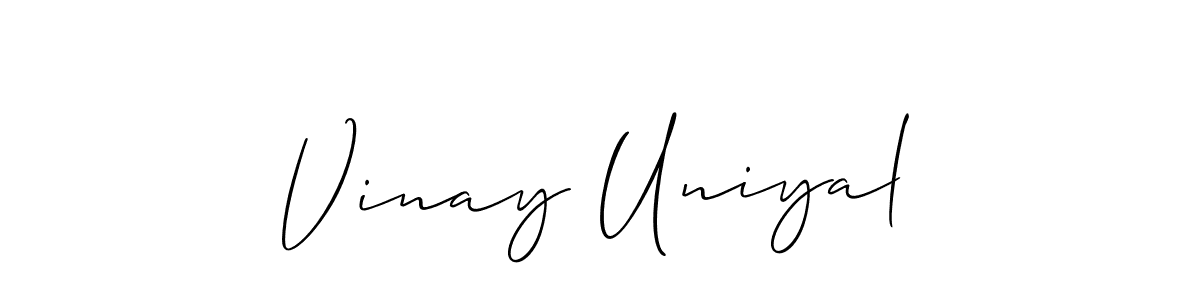 Make a short Vinay Uniyal signature style. Manage your documents anywhere anytime using Allison_Script. Create and add eSignatures, submit forms, share and send files easily. Vinay Uniyal signature style 2 images and pictures png