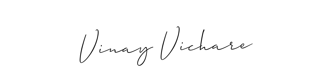 Also we have Vinay Vichare name is the best signature style. Create professional handwritten signature collection using Allison_Script autograph style. Vinay Vichare signature style 2 images and pictures png