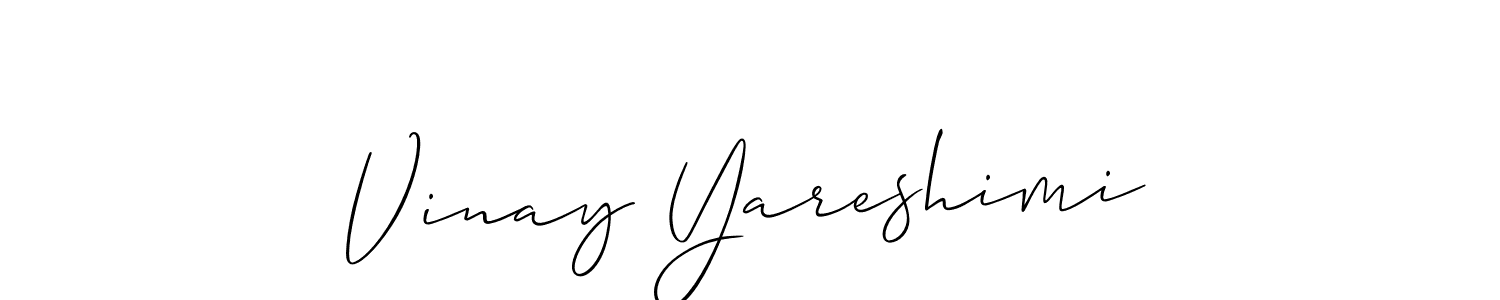 Make a beautiful signature design for name Vinay Yareshimi. Use this online signature maker to create a handwritten signature for free. Vinay Yareshimi signature style 2 images and pictures png