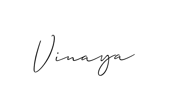 How to make Vinaya signature? Allison_Script is a professional autograph style. Create handwritten signature for Vinaya name. Vinaya signature style 2 images and pictures png