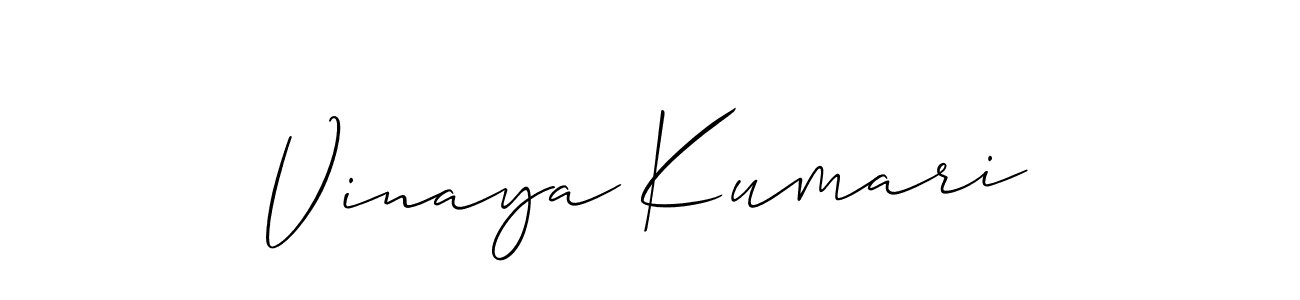 Use a signature maker to create a handwritten signature online. With this signature software, you can design (Allison_Script) your own signature for name Vinaya Kumari. Vinaya Kumari signature style 2 images and pictures png