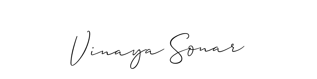 How to Draw Vinaya Sonar signature style? Allison_Script is a latest design signature styles for name Vinaya Sonar. Vinaya Sonar signature style 2 images and pictures png