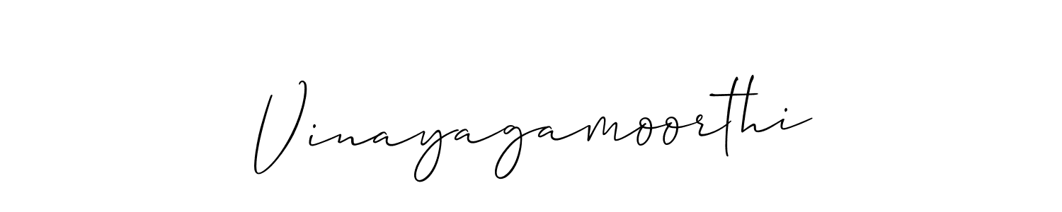 Also we have Vinayagamoorthi name is the best signature style. Create professional handwritten signature collection using Allison_Script autograph style. Vinayagamoorthi signature style 2 images and pictures png