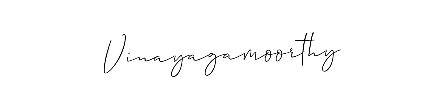 Make a beautiful signature design for name Vinayagamoorthy. With this signature (Allison_Script) style, you can create a handwritten signature for free. Vinayagamoorthy signature style 2 images and pictures png