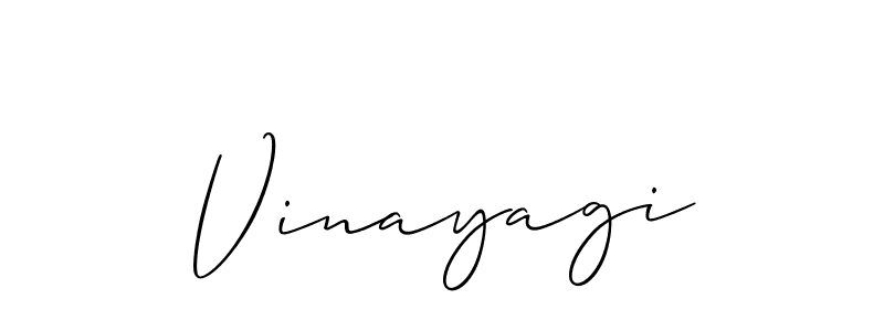 if you are searching for the best signature style for your name Vinayagi. so please give up your signature search. here we have designed multiple signature styles  using Allison_Script. Vinayagi signature style 2 images and pictures png
