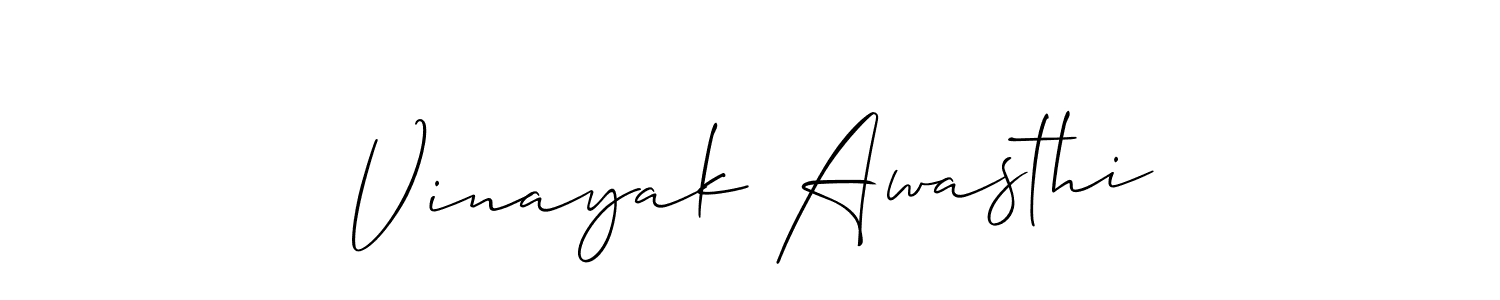 Design your own signature with our free online signature maker. With this signature software, you can create a handwritten (Allison_Script) signature for name Vinayak Awasthi. Vinayak Awasthi signature style 2 images and pictures png
