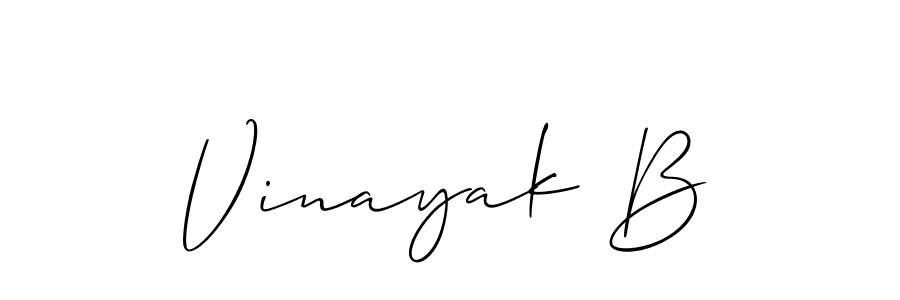 You should practise on your own different ways (Allison_Script) to write your name (Vinayak B) in signature. don't let someone else do it for you. Vinayak B signature style 2 images and pictures png