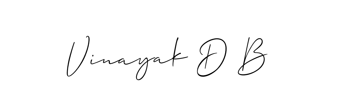 This is the best signature style for the Vinayak D B name. Also you like these signature font (Allison_Script). Mix name signature. Vinayak D B signature style 2 images and pictures png