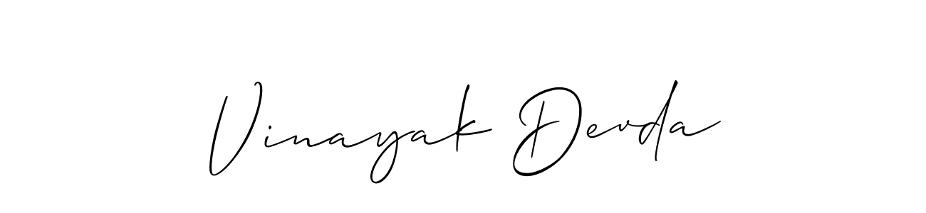 Vinayak Devda stylish signature style. Best Handwritten Sign (Allison_Script) for my name. Handwritten Signature Collection Ideas for my name Vinayak Devda. Vinayak Devda signature style 2 images and pictures png