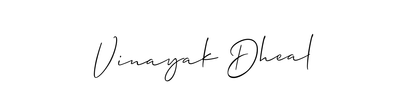 This is the best signature style for the Vinayak Dheal name. Also you like these signature font (Allison_Script). Mix name signature. Vinayak Dheal signature style 2 images and pictures png