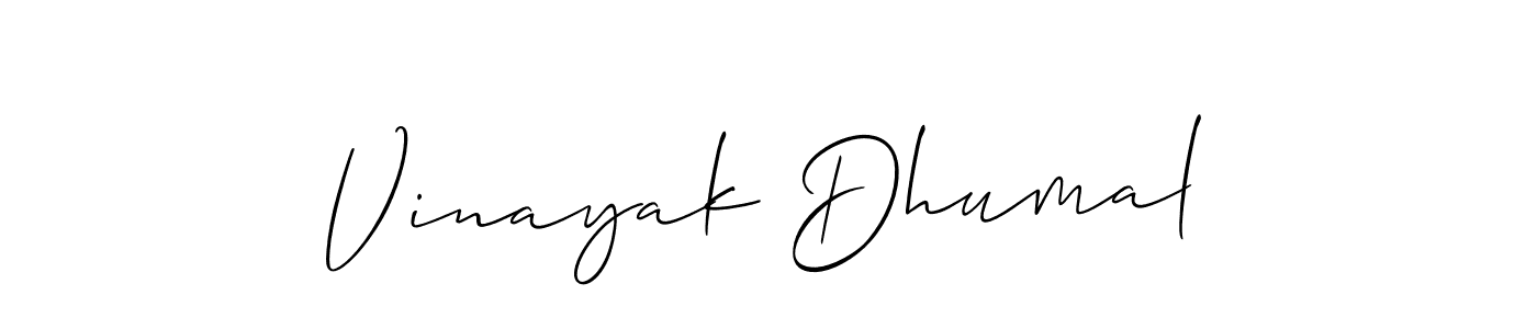 This is the best signature style for the Vinayak Dhumal name. Also you like these signature font (Allison_Script). Mix name signature. Vinayak Dhumal signature style 2 images and pictures png