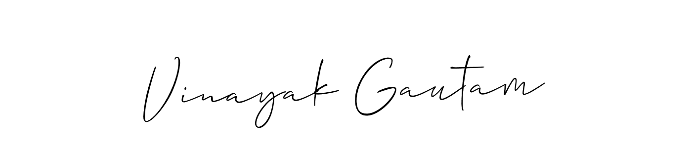 How to Draw Vinayak Gautam signature style? Allison_Script is a latest design signature styles for name Vinayak Gautam. Vinayak Gautam signature style 2 images and pictures png