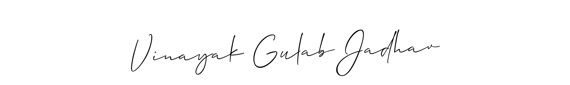 Make a short Vinayak Gulab Jadhav signature style. Manage your documents anywhere anytime using Allison_Script. Create and add eSignatures, submit forms, share and send files easily. Vinayak Gulab Jadhav signature style 2 images and pictures png