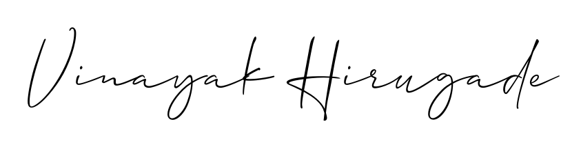 The Allison_Script lettering style adds unique flourish to name Vinayak Hirugade. Stand out with a custom digital autograph made in seconds. Vinayak Hirugade signature style 2 images and pictures png