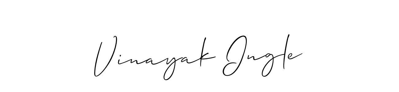 How to Draw Vinayak Ingle signature style? Allison_Script is a latest design signature styles for name Vinayak Ingle. Vinayak Ingle signature style 2 images and pictures png