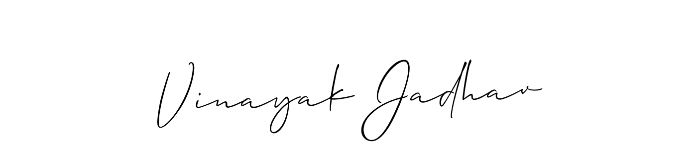 Also we have Vinayak Jadhav name is the best signature style. Create professional handwritten signature collection using Allison_Script autograph style. Vinayak Jadhav signature style 2 images and pictures png