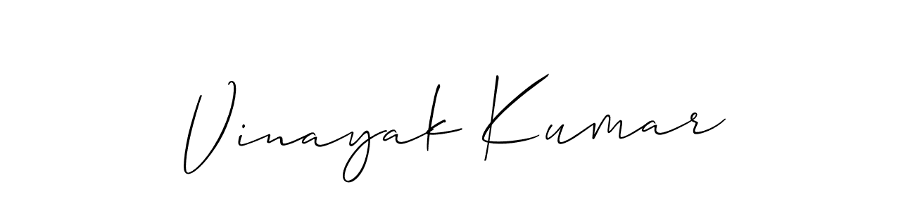 Also we have Vinayak Kumar name is the best signature style. Create professional handwritten signature collection using Allison_Script autograph style. Vinayak Kumar signature style 2 images and pictures png