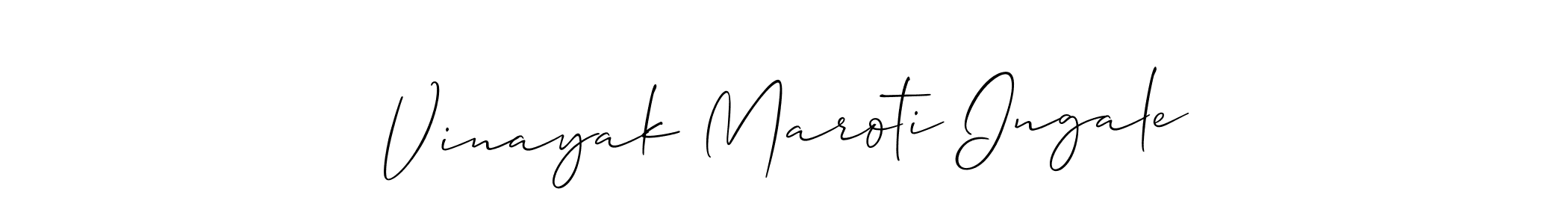 Create a beautiful signature design for name Vinayak Maroti Ingale. With this signature (Allison_Script) fonts, you can make a handwritten signature for free. Vinayak Maroti Ingale signature style 2 images and pictures png