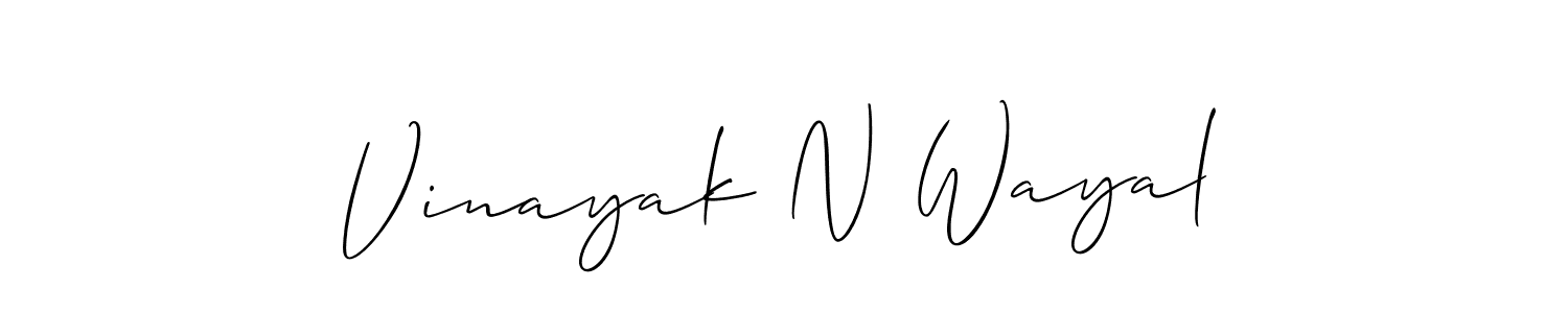 Vinayak N Wayal stylish signature style. Best Handwritten Sign (Allison_Script) for my name. Handwritten Signature Collection Ideas for my name Vinayak N Wayal. Vinayak N Wayal signature style 2 images and pictures png