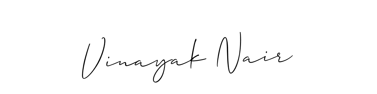 Also we have Vinayak Nair name is the best signature style. Create professional handwritten signature collection using Allison_Script autograph style. Vinayak Nair signature style 2 images and pictures png