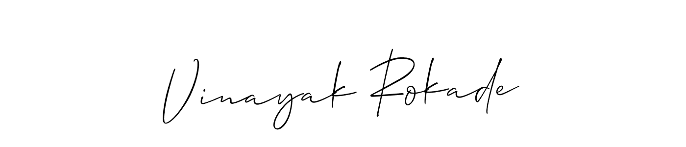 You can use this online signature creator to create a handwritten signature for the name Vinayak Rokade. This is the best online autograph maker. Vinayak Rokade signature style 2 images and pictures png