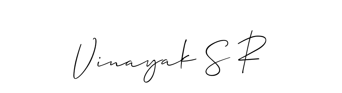 Design your own signature with our free online signature maker. With this signature software, you can create a handwritten (Allison_Script) signature for name Vinayak S R. Vinayak S R signature style 2 images and pictures png