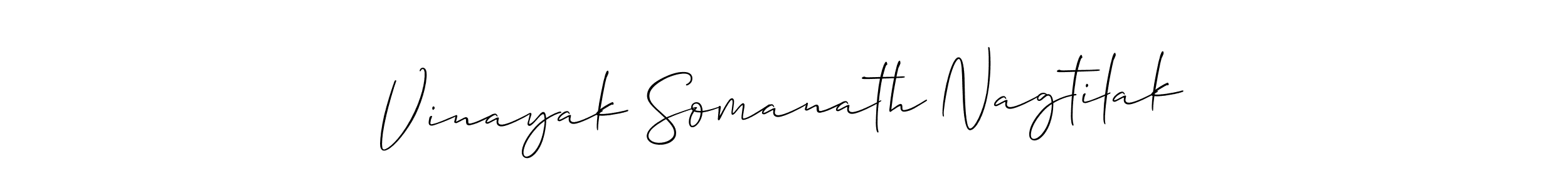 Use a signature maker to create a handwritten signature online. With this signature software, you can design (Allison_Script) your own signature for name Vinayak Somanath Nagtilak. Vinayak Somanath Nagtilak signature style 2 images and pictures png